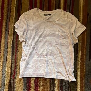 Abercrombie & Fitch White Short Sleeve V-Neck Tee